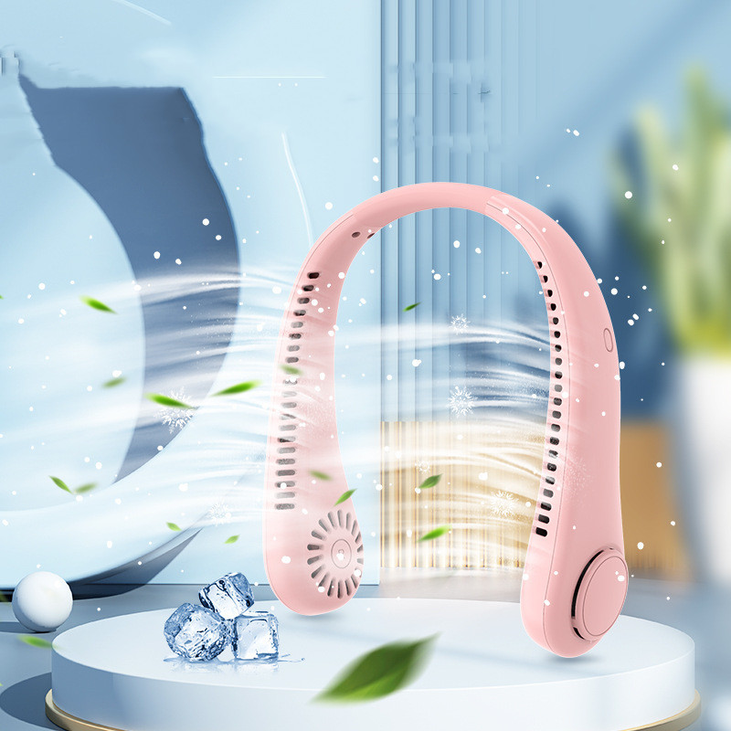 Rechargeable Neck Fan Hands Free USB Mini Fan Traveling Outdoor Sports Fans Portable Lazy Bladeless Hanging Neck Fan - Image 2