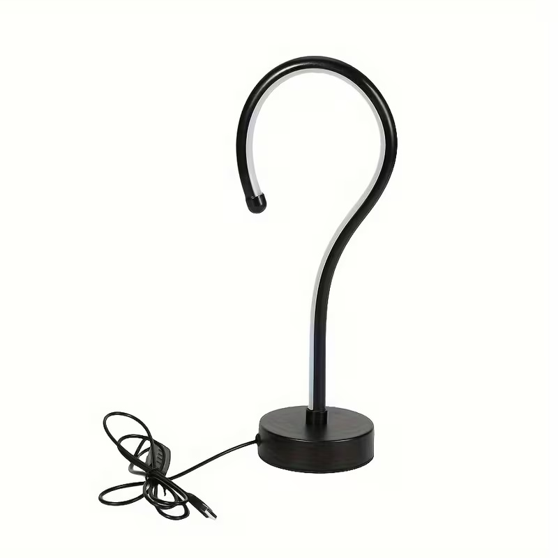 2PC Creative Question Mark Shape Table Lamp, USB Three-color Dimming Desktop Decoration Table Lamp - Image 6