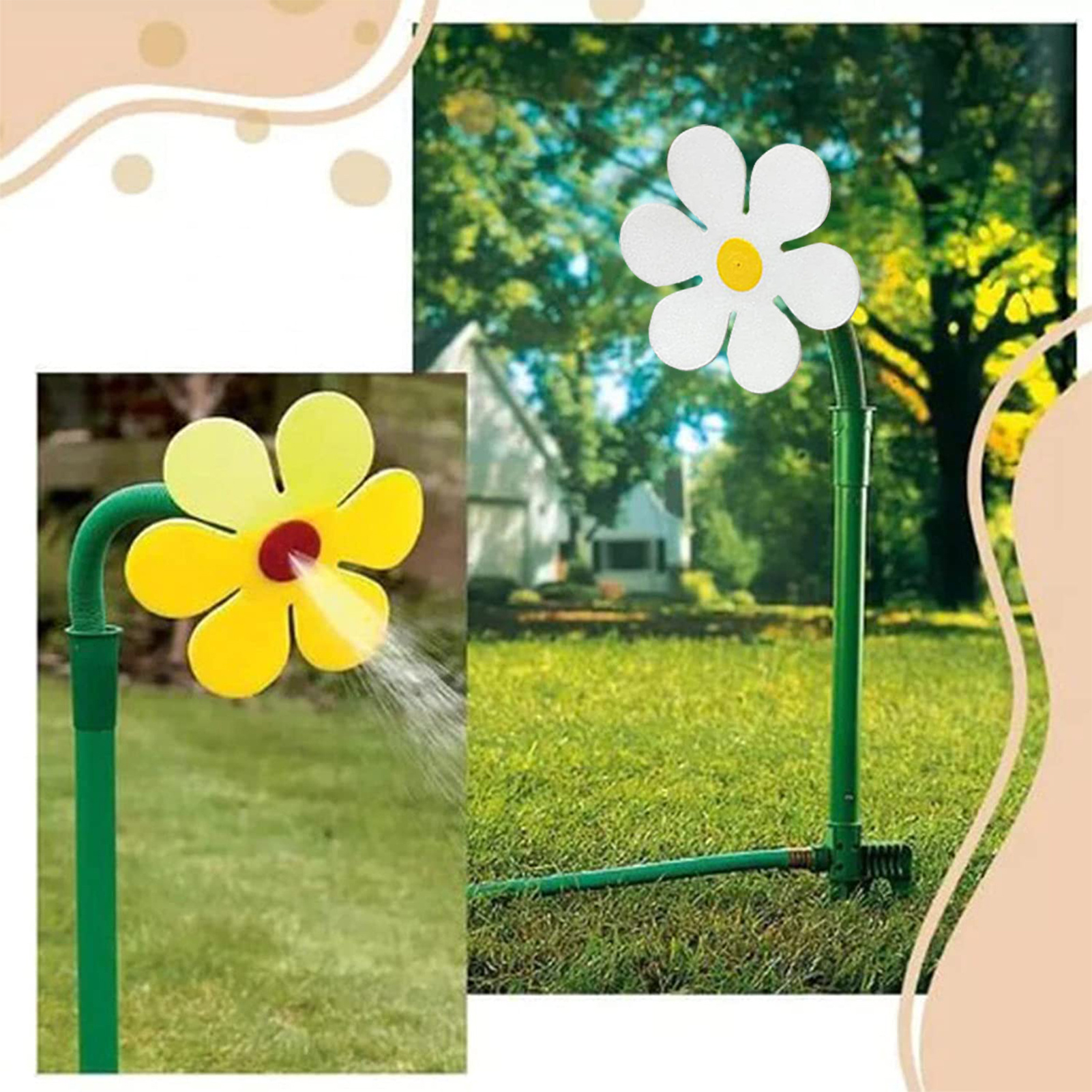 Garden Sprinkler Plastic Sprinkler Sunflower Sprinkler Garden Work Tool Adjustable Sprinklers And Garden Hoses - Image 4