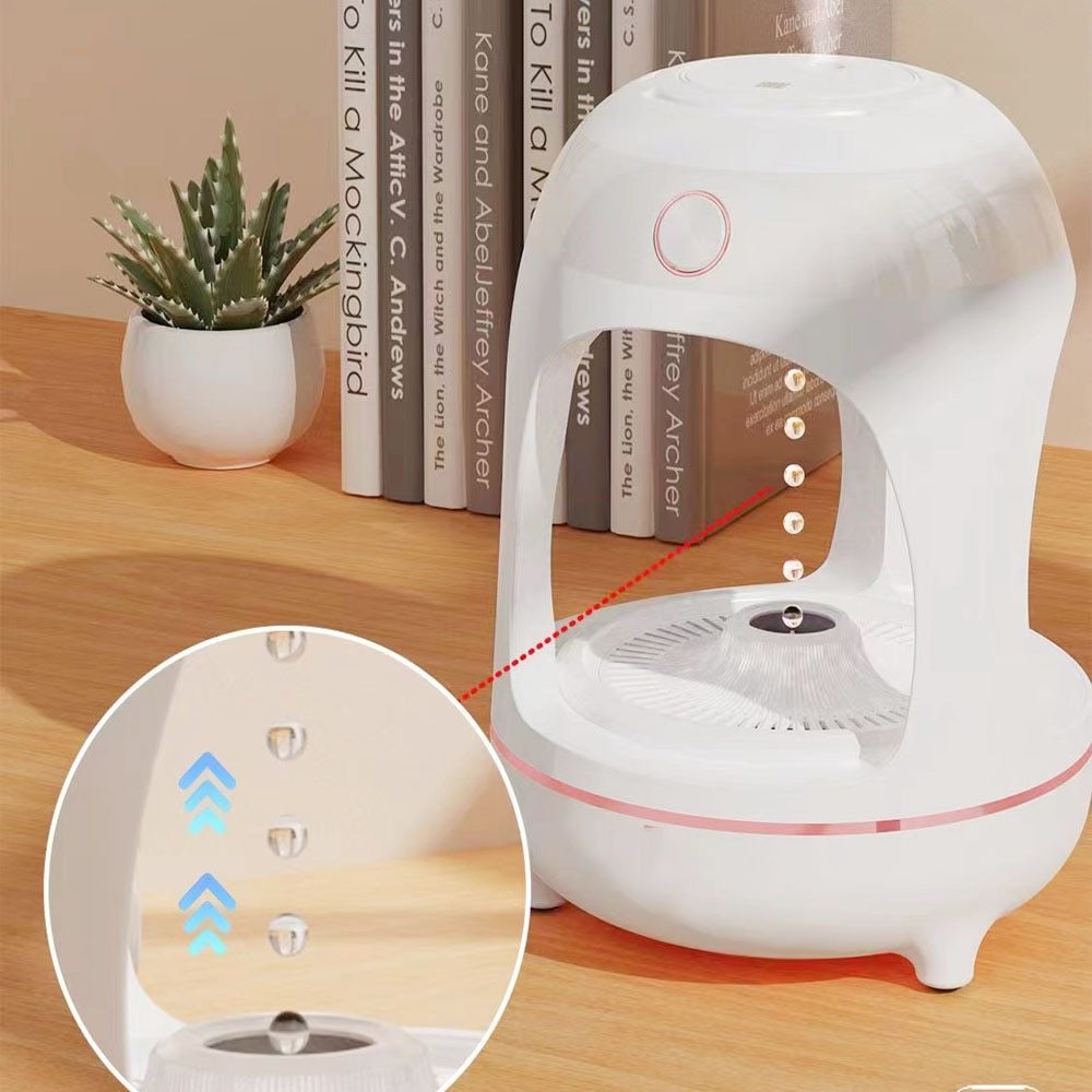 Anti Gravity Levitating Water Drops Humidifier Water Fountain LED Night Light Air Purification Atomization Desk Decorate Lamp - Image 3