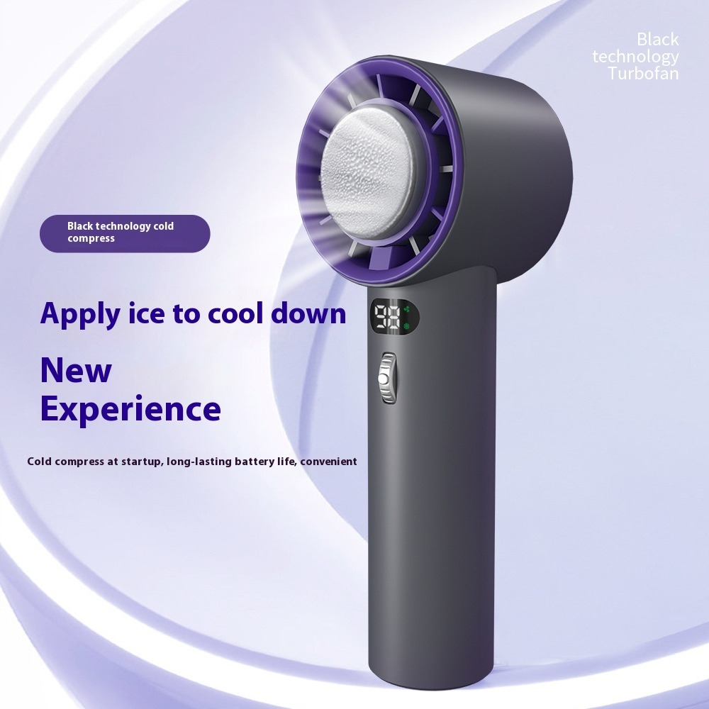 Portable Handheld Turbo Fan Cooling Semiconductor Refrigeration 3000mAh Battery Wind Speeds Adjustable Mini Personal Fan - Image 6