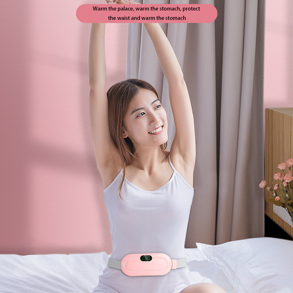 Menstrual Heating Pad Smart Warm Belt Relief Waist Pain Cramps Vibrating Abdominal Massager Electric Waist Belt Device - Image 2