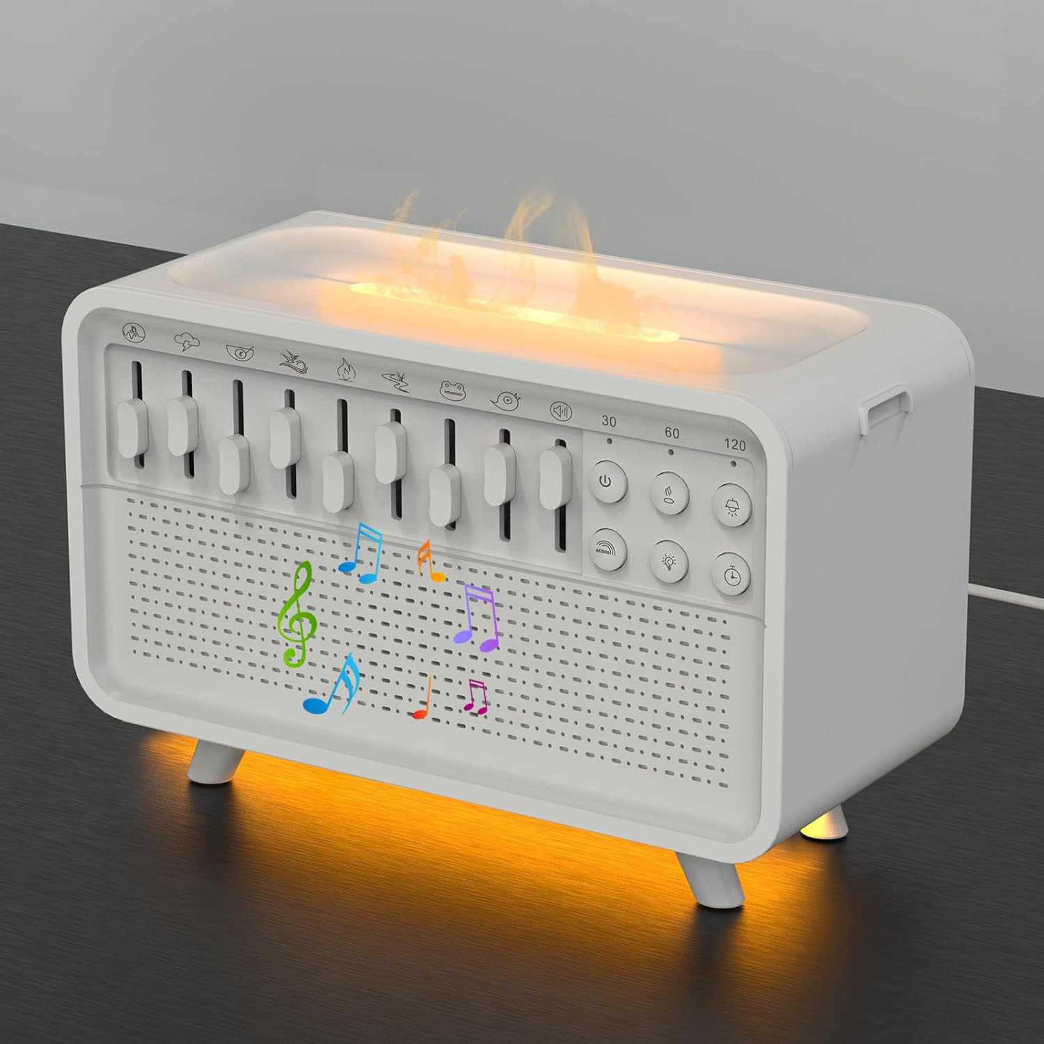 3 In 1 Bluetooth Speaker White Noise Sleep Night Light Humidifier All-in-one Machine Free Combination Of 8 Group Nature Sound - Image 4
