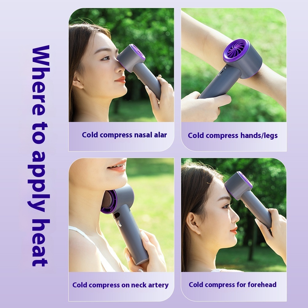 Portable Handheld Turbo Fan Cooling Semiconductor Refrigeration 3000mAh Battery Wind Speeds Adjustable Mini Personal Fan - Image 9