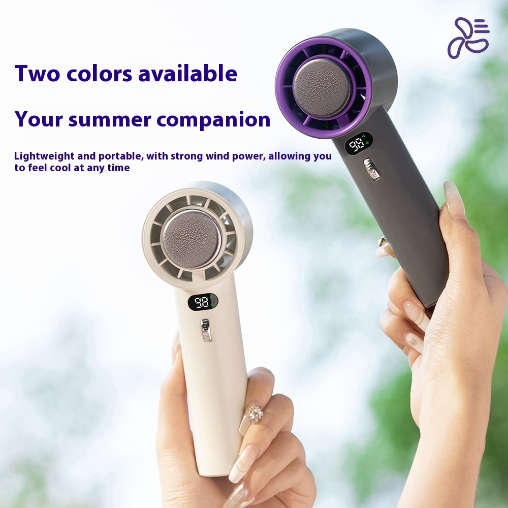 Portable Handheld Turbo Fan Cooling Semiconductor Refrigeration 3000mAh Battery Wind Speeds Adjustable Mini Personal Fan - Image 7