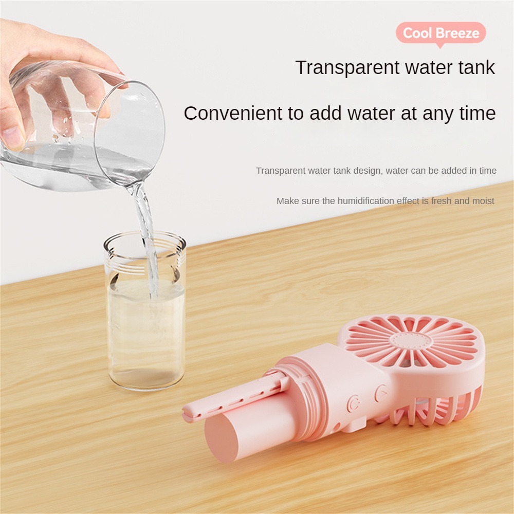 Strong Power Spray Humidification Small Mist Fan Humidification Usb Charging Portable Fan Icy And Refreshing Fan Water Supplement - Image 8