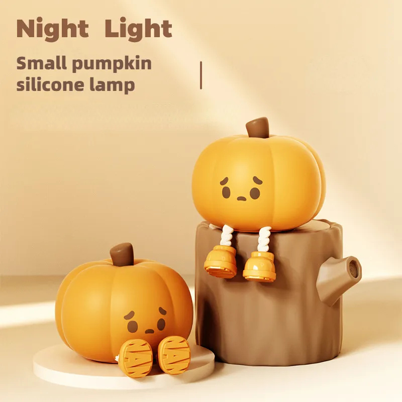 Home Decor Halloween Pumpkin Night Light Cute Soft Silicone Lamp Touch Dimmable Rechargeable Bedside Decor Light Kids Gifts Halloween Decorations - Image 3