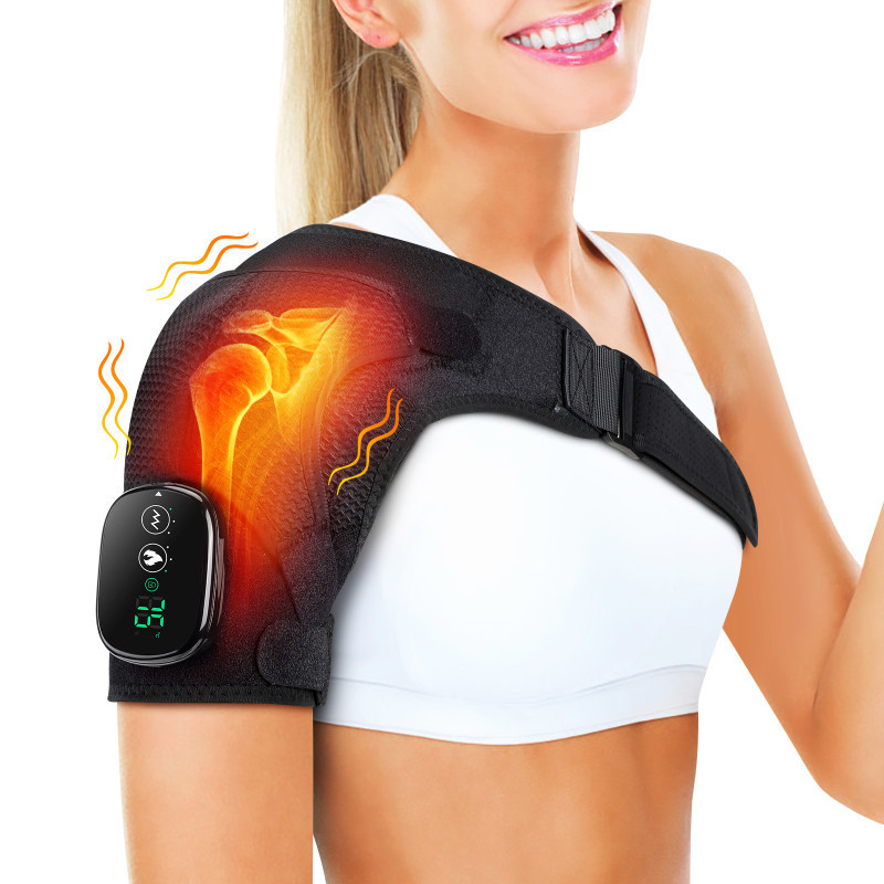 USB Rechargeable Convenient Electric Heating Shoulder Massage Heated Back Shoulder Brace Adjustable Heating Shoulder Massage Belt For Arm Muscle Relaxation - Image 10