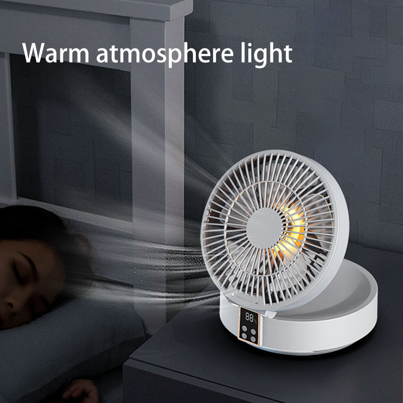 Remote Control Portable Rechargeable Ceiling Usb Electric Folding Fan Night Light Air Cooler Home-appliance Home - Image 6