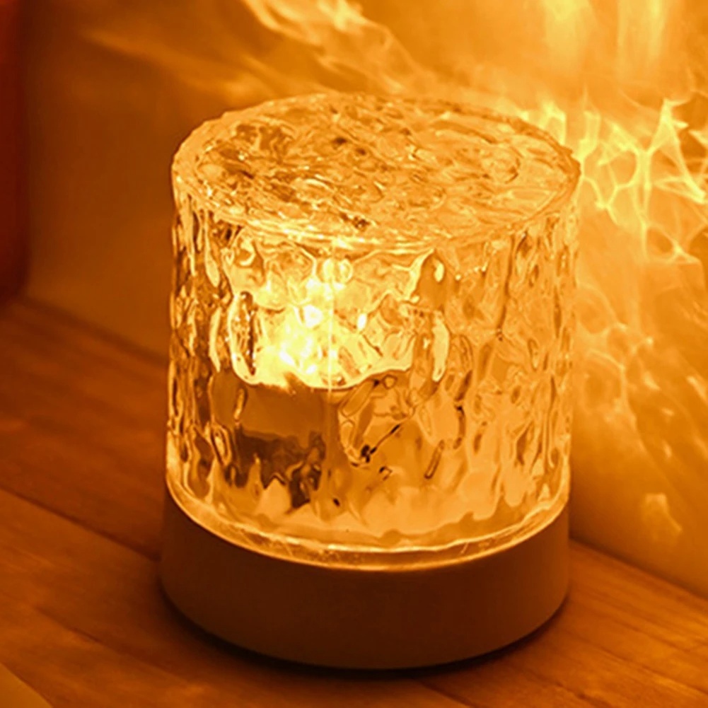 Crystal Lamp Water Ripple Projector Night Light Decoration Home Houses Bedroom Aesthetic Atmosphere Holiday Gift Sunset Lights Home Decor - Image 5