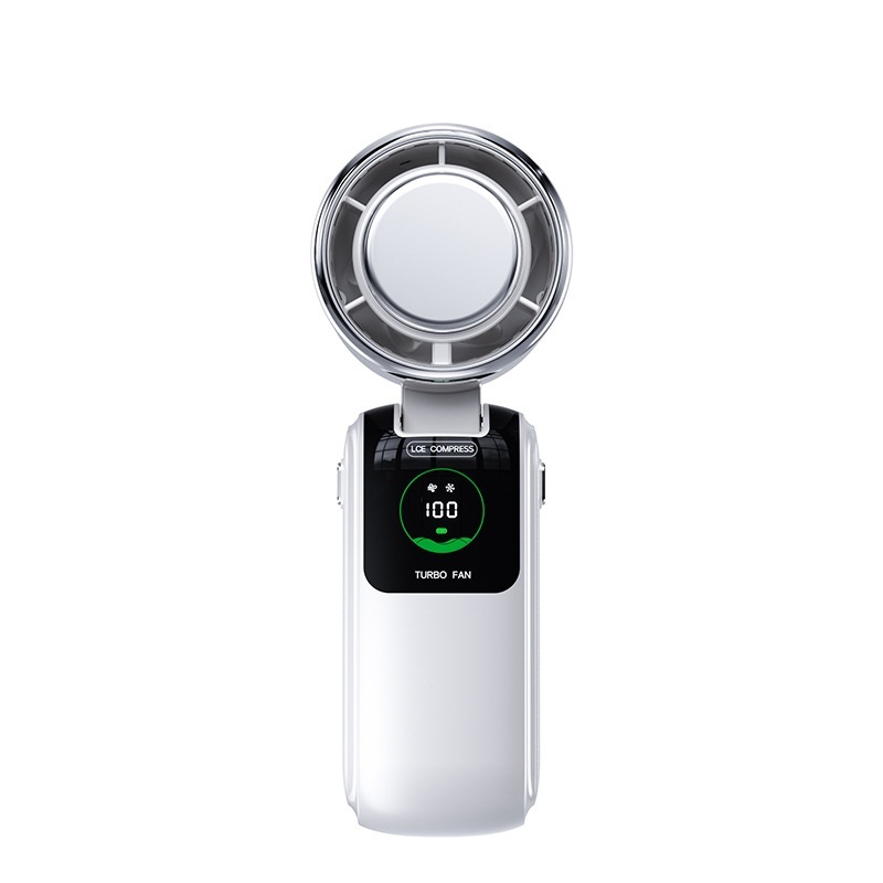 New Ice Pack High-Speed Handheld Eletirc Fan Speed Adjustable Folding Mini Fan Portable Outdoor Hanging Neck Small Fan - Image 6