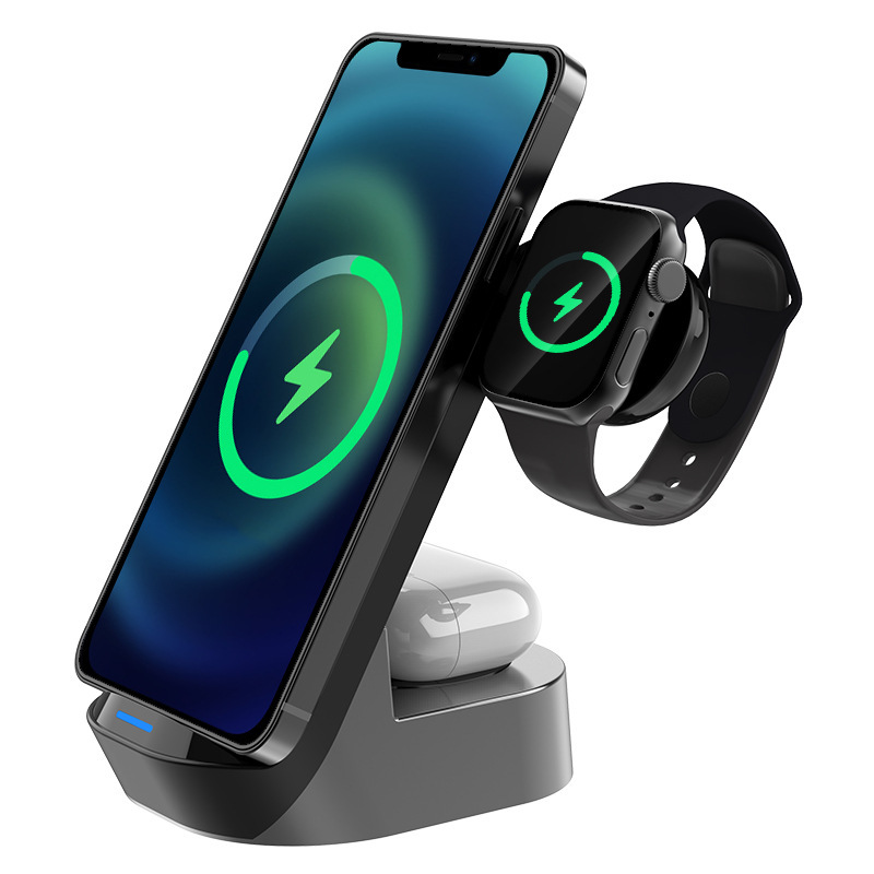 Foldable 3-in-1 Wireless Charger Vertical Stand 15W - Image 5